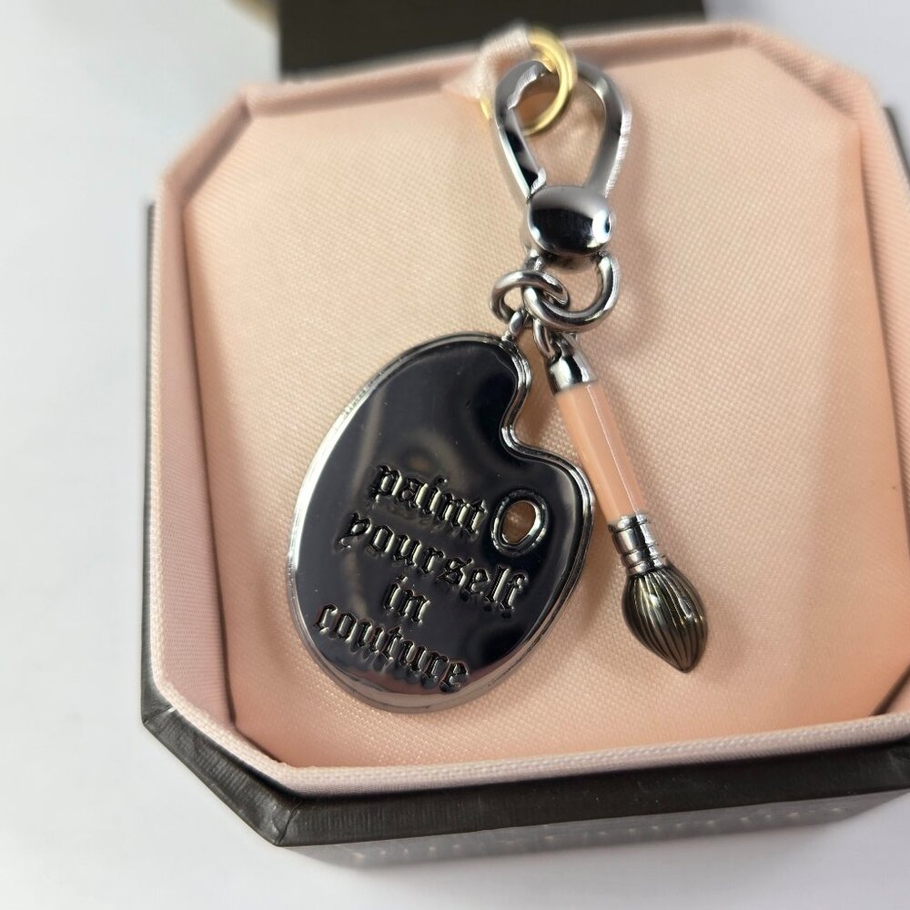 NIB Vintage Juicy Couture Paint Pallet and Brush Charm NWT Y2K  Jeweled - Picture 13 of 16